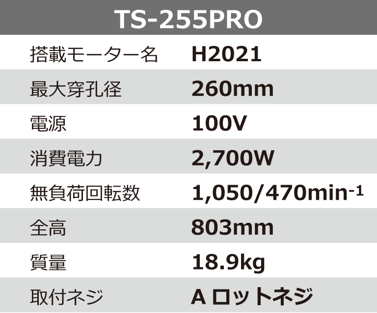 TS-255PRO | 製品情報